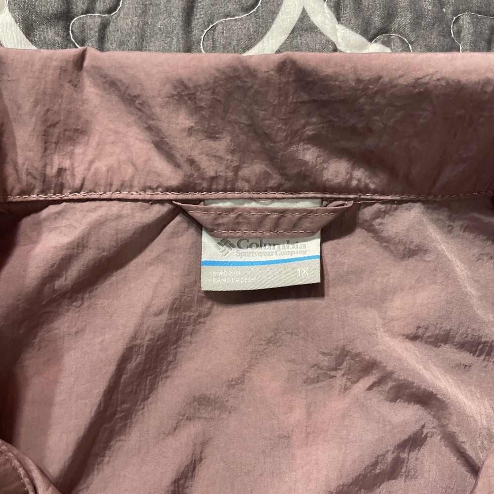 Columbia Windbreaker Women's XL Purple Time Is Right Lightweight Jacket NWT - Picture 2 of 6